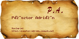 Pásztor Adrián névjegykártya