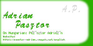 adrian pasztor business card